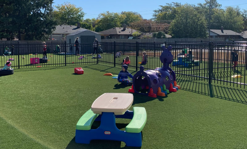 playground at The Toy Box Early Childhood Education Centre in Leamington Ontario